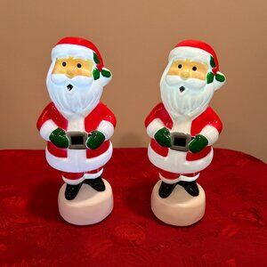 Vintage Santa Claus Lot of 2 Light Up Santa Christmas Decorations